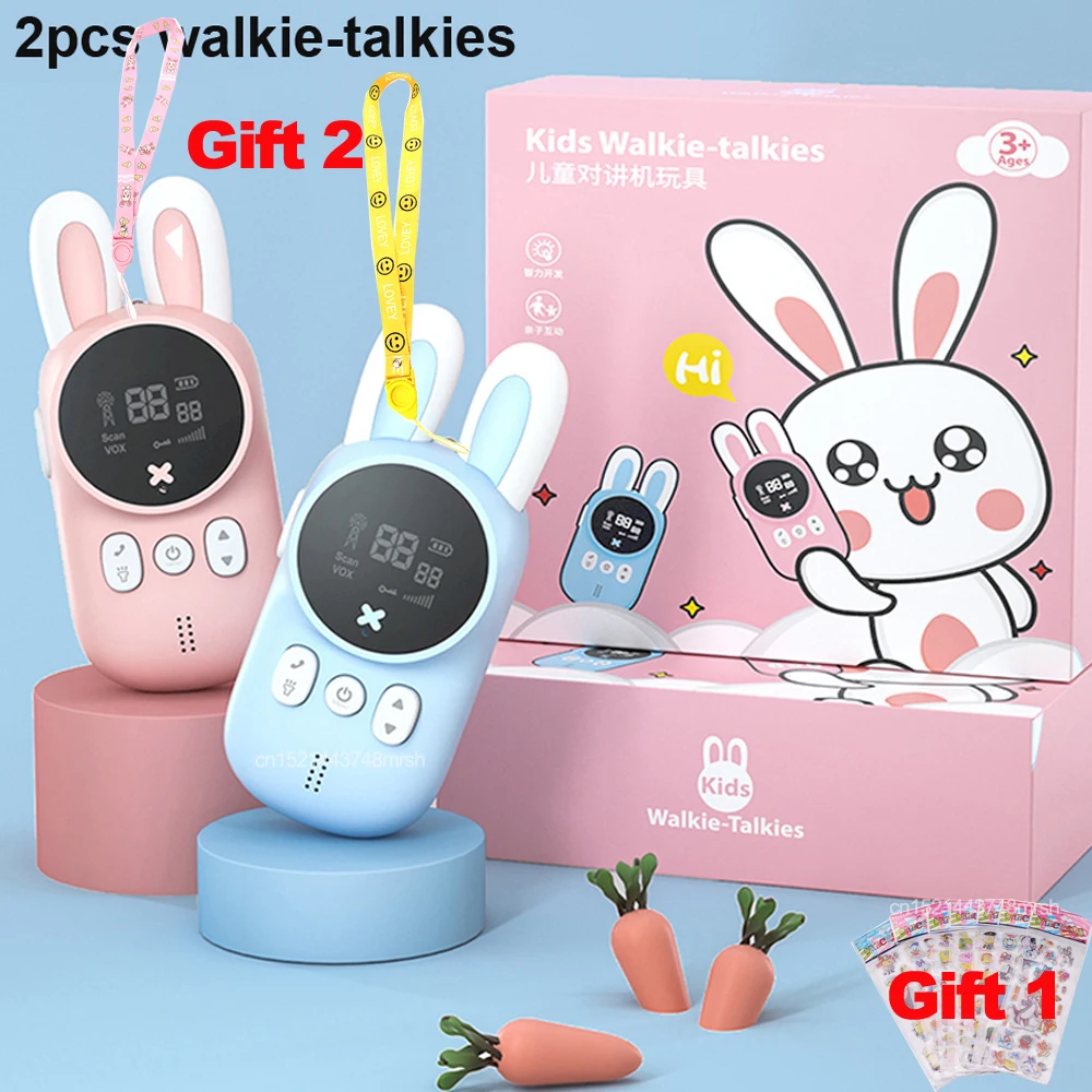 2pcs Kids Walkie Talkie Electronic Wireless Phone for Children Portable Talkie Walkie Long Reception Intercom Talking Machine