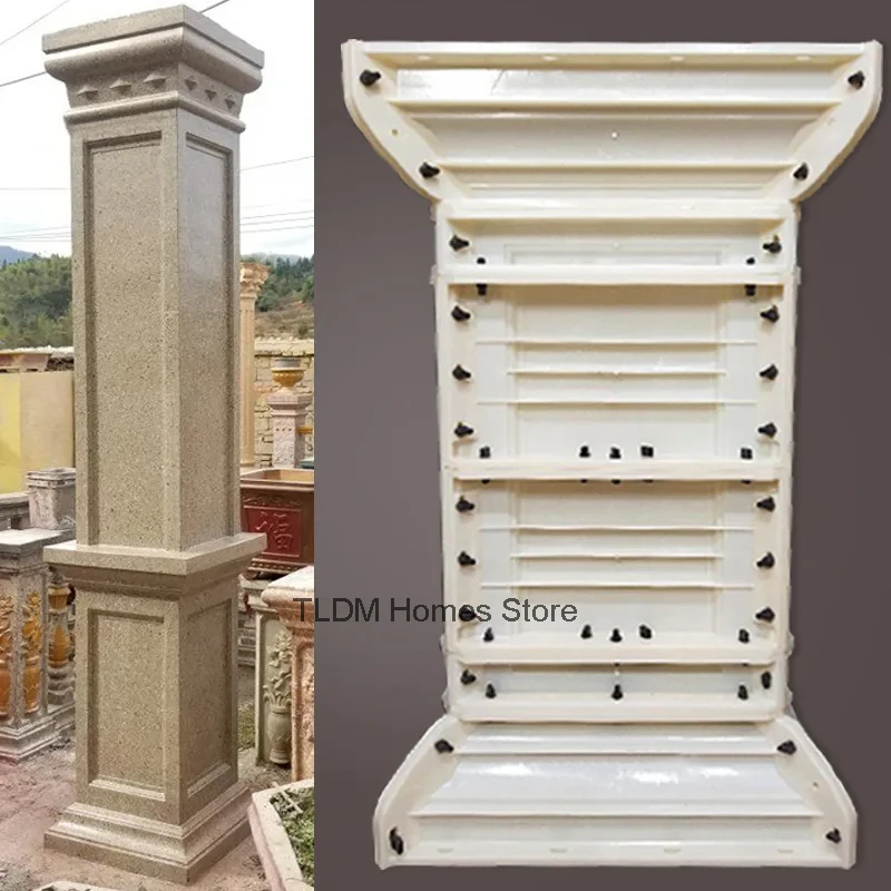 

Corner Column Pier Gate Roman Column Foot Base Chinese Square Pier Mold Cement Balcony Railing Building Mold