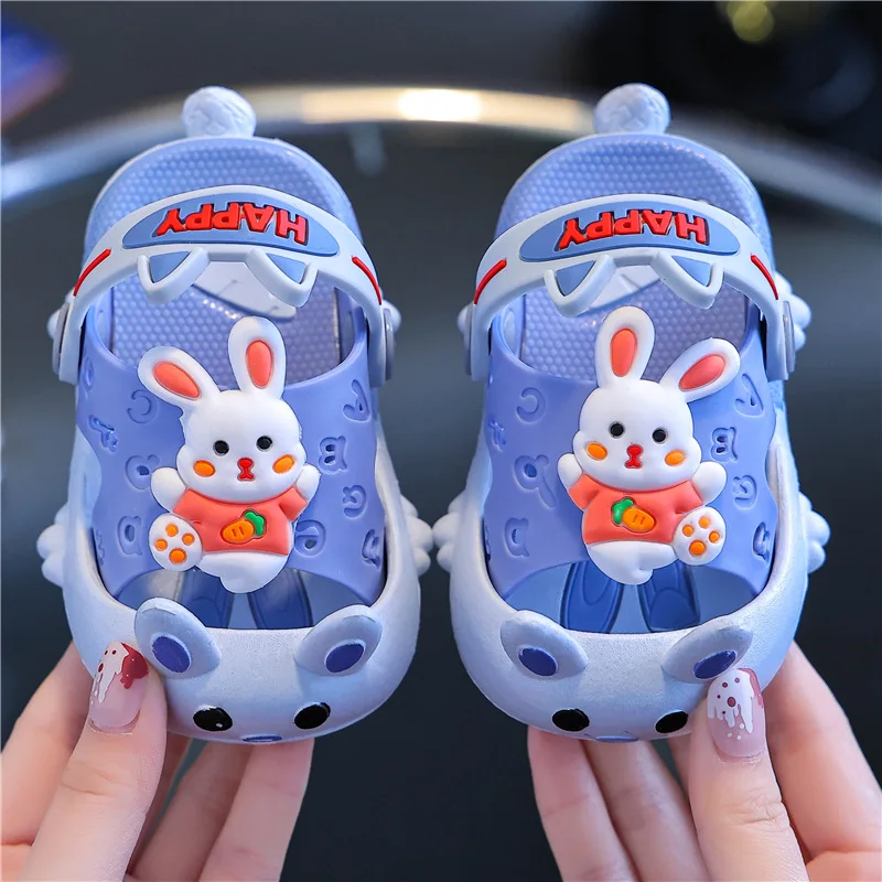 Sandals Cartoon Cute Soft Soles New 1-3 Years Old 2 Boys Bath Toddler Small Children Sandals