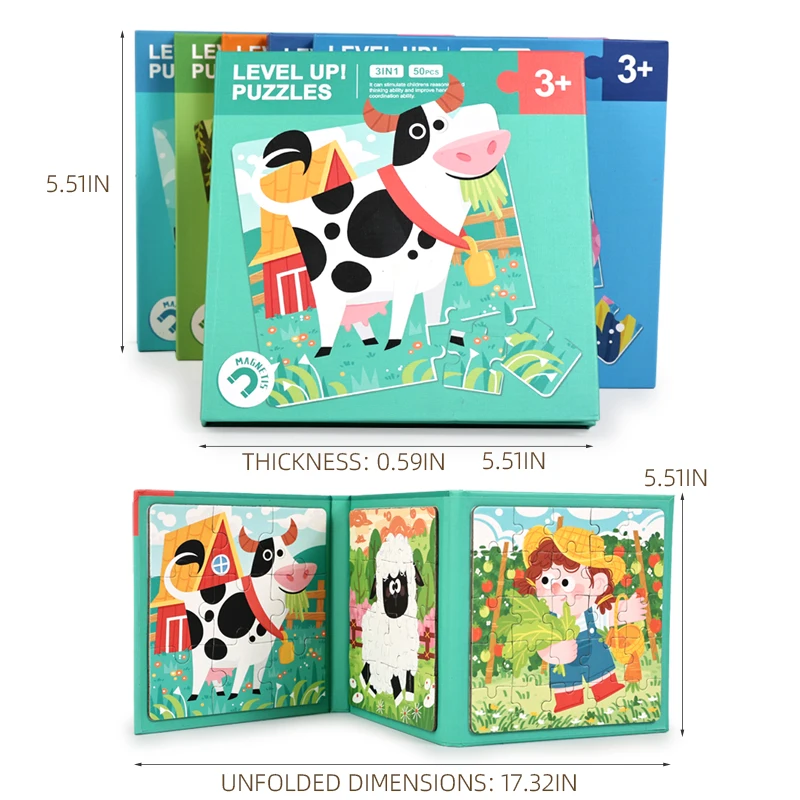 Nuovi bambini puzzle magnetico gioco bambino apprendimento precoce frutta animale traffico cognizione giocattolo educativo regalo per i bambini