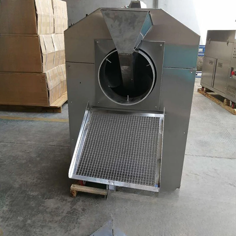 

Horizontal multifunctional electric frying machine Commercial automatic electric heating small frying chestnut machine stall