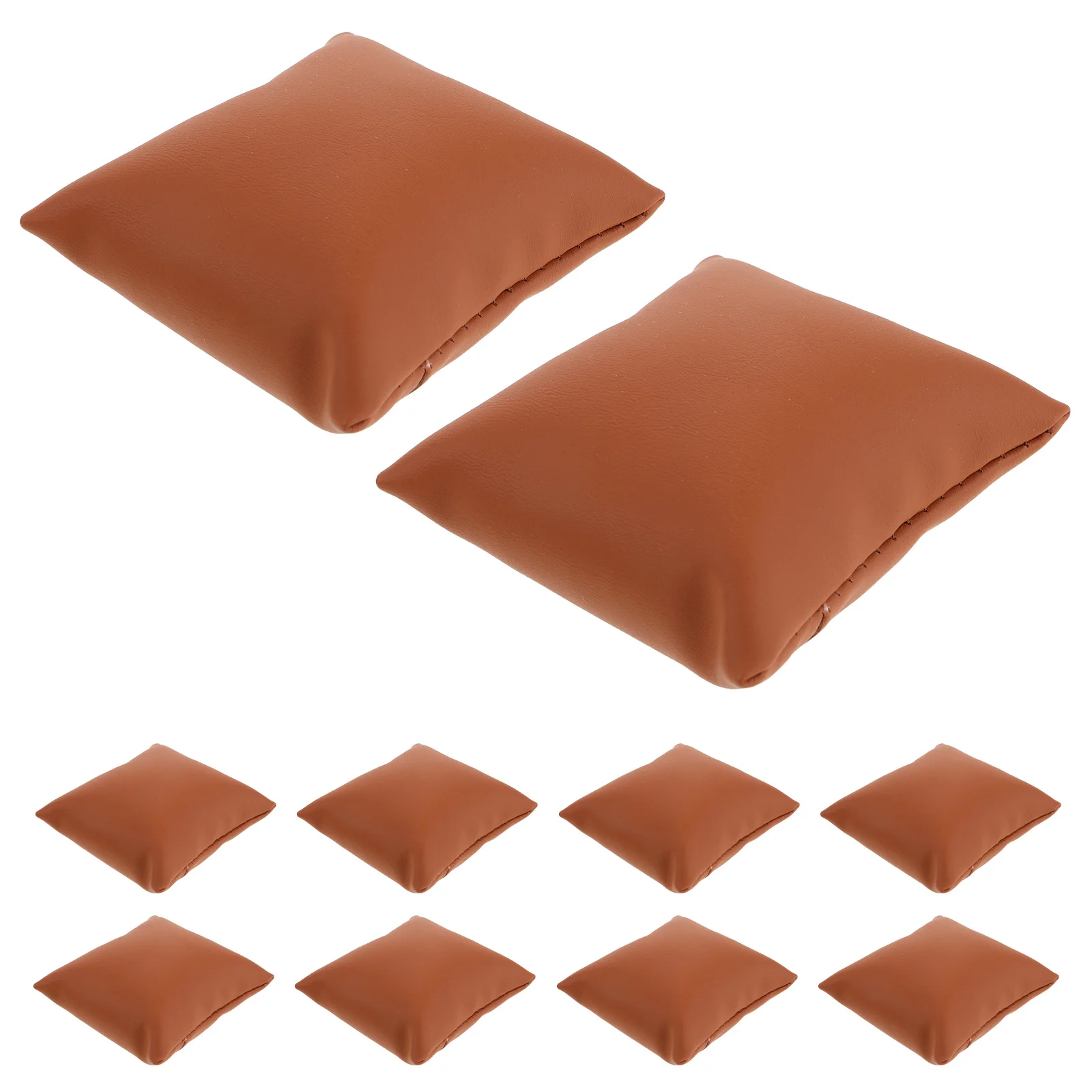 

10Pcs Small Watch Display Pillow Grey PU Soft Cushion Bracelet Bangle Jewelry Organizer Display Stand Watch Box Pillows