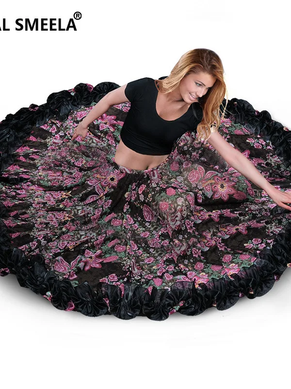 Belly Dance Half Skirt Bottom Dress New 720 Degree Big Swing Dance Skirt Opening Dance Oriental Dance Skirt Summer Long Skirt