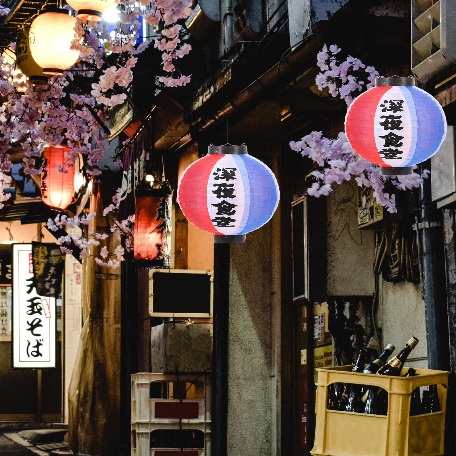 

Waterproof Lantern Silk Cloth Japanese Style Restaurant Barbecue Lantern Barbecue Hanging Lanterns Indoor Outdoor