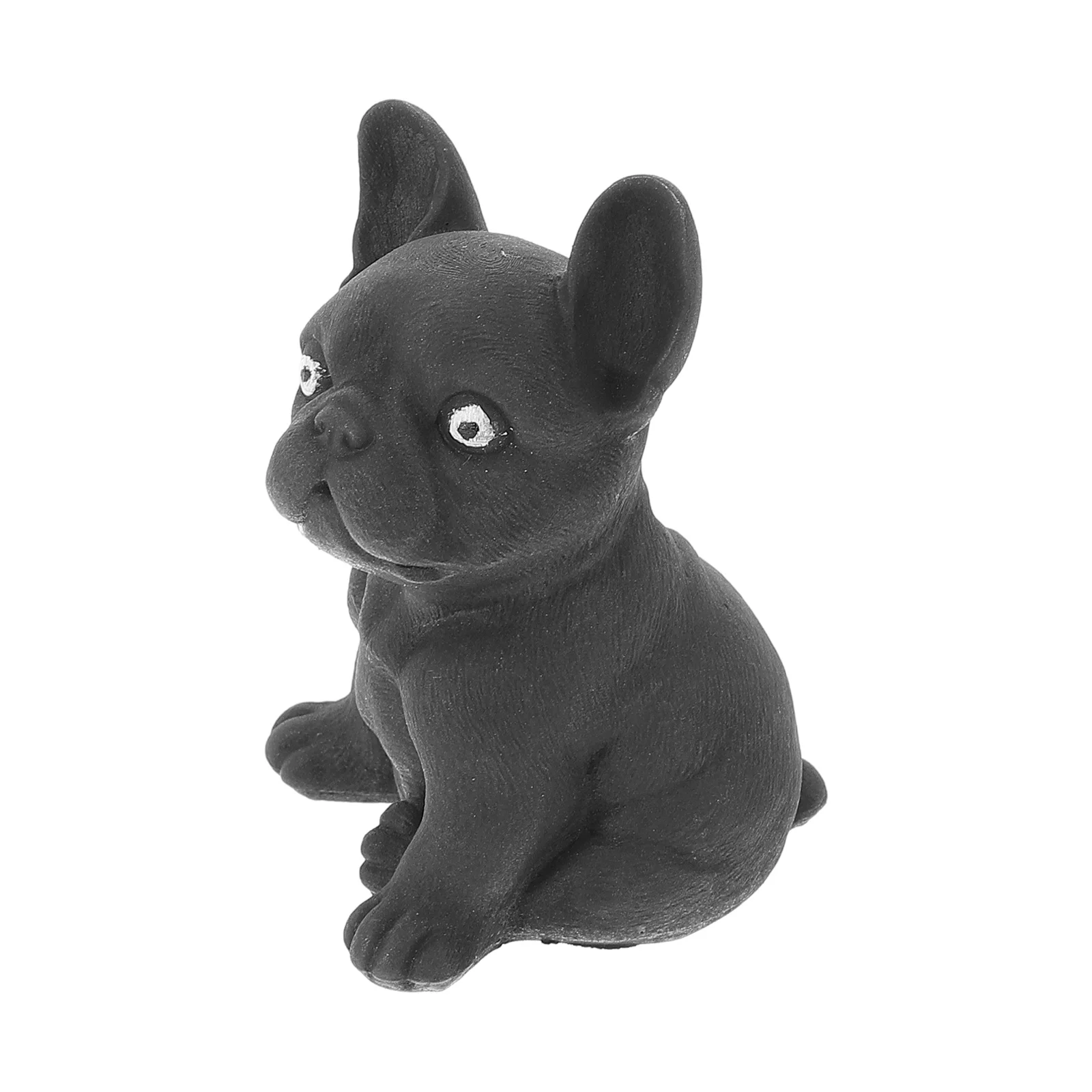

Dog Small Ornament Resin Bulldog Desktop Garden Decor Lifelike Dog Ornament Animal Sculpture Perfect Gift Desktop Decor