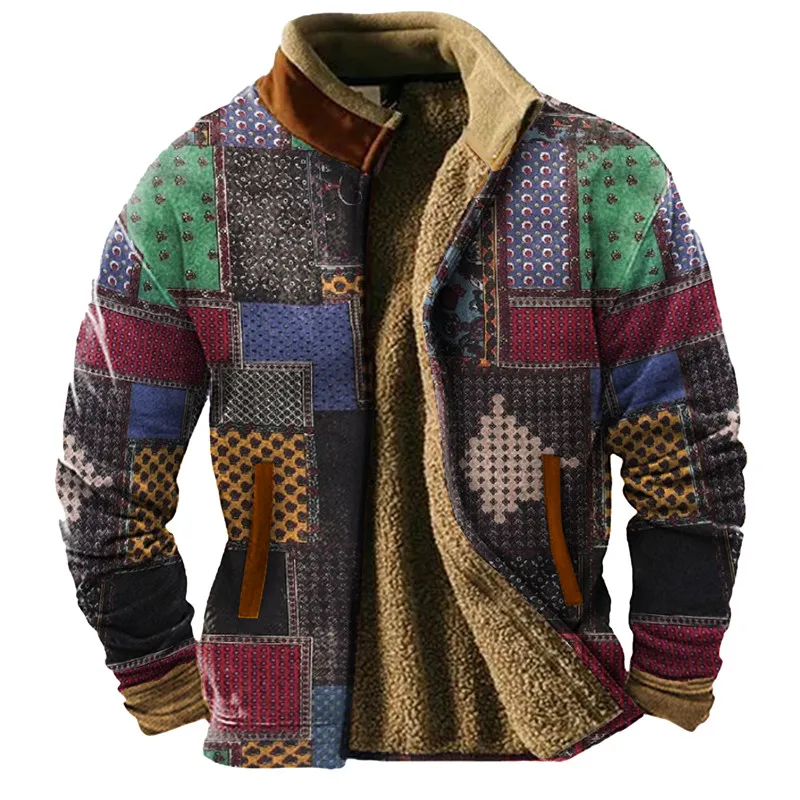 Winter new men's clothing men's jacket with fur lining men's jacket men's long sleeved men's warm physical photo 2024