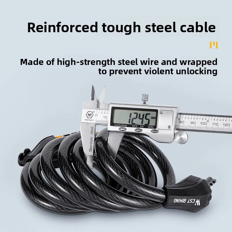 

Steel Wire Anti-theft Password Lock WEST BIKING for Mountain Road Bicycle Cycling