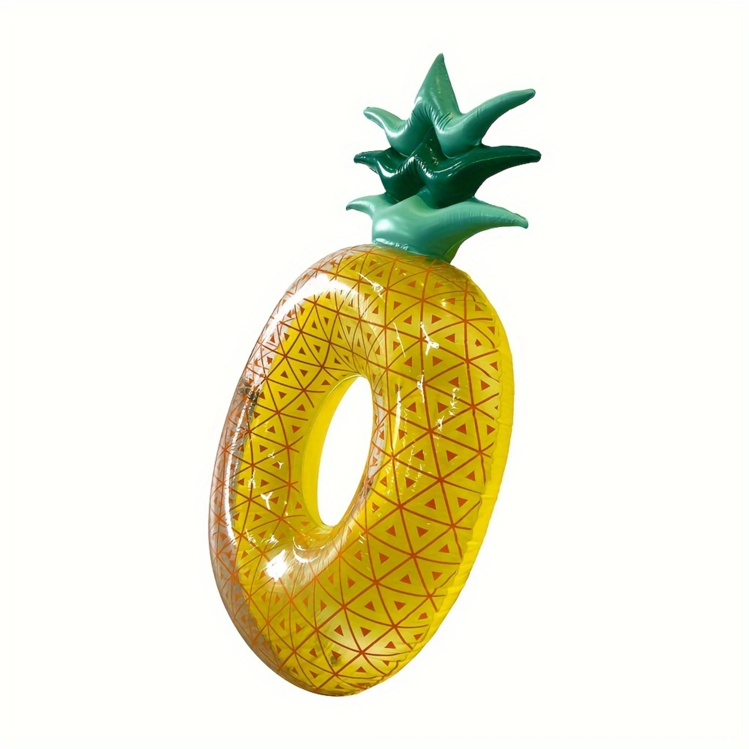 

Inflatable PVC Adult Large Swimming Ring, Water Toy Floating Row, Transparent Pineapple Fruit Watermelon Banana Leopard Swimming