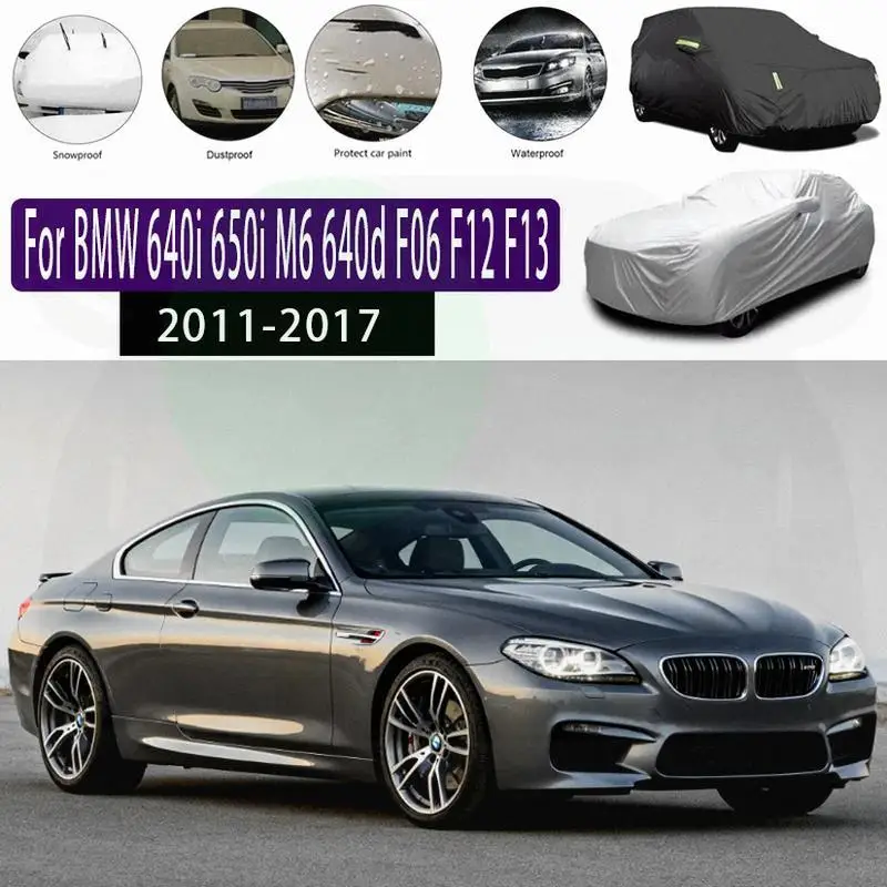 

For Outdoor Protection Full for BMW 640i 650i M6 640d F06 F12 F13 Waterproof Dustproof Snow Cover Sunshade Car Covers