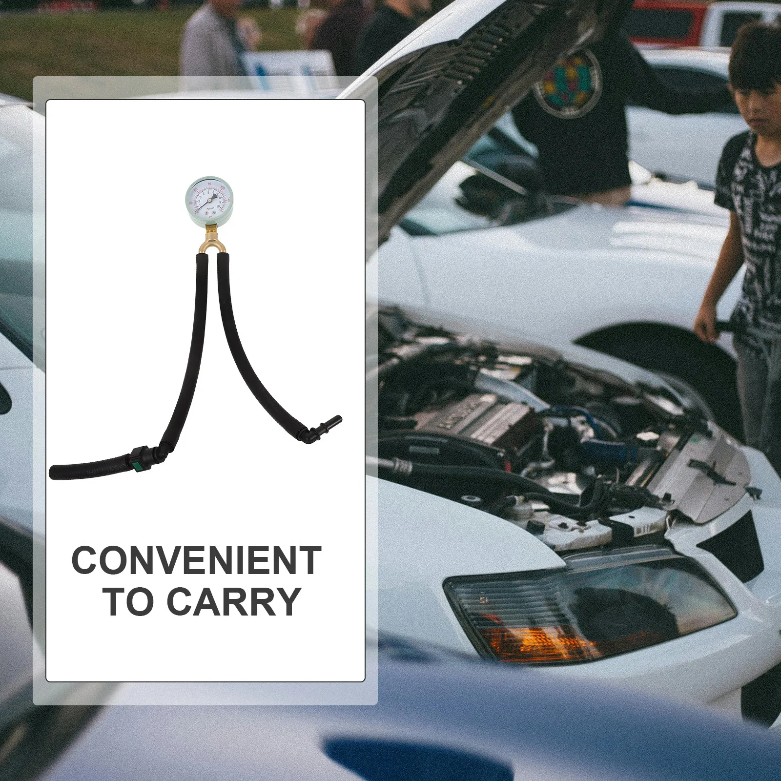 

Gas Pressure Gauge Automotive Fuel Injection Pump Test Gauge High Accuracy Car Pressure Meter for Maintenance Repair