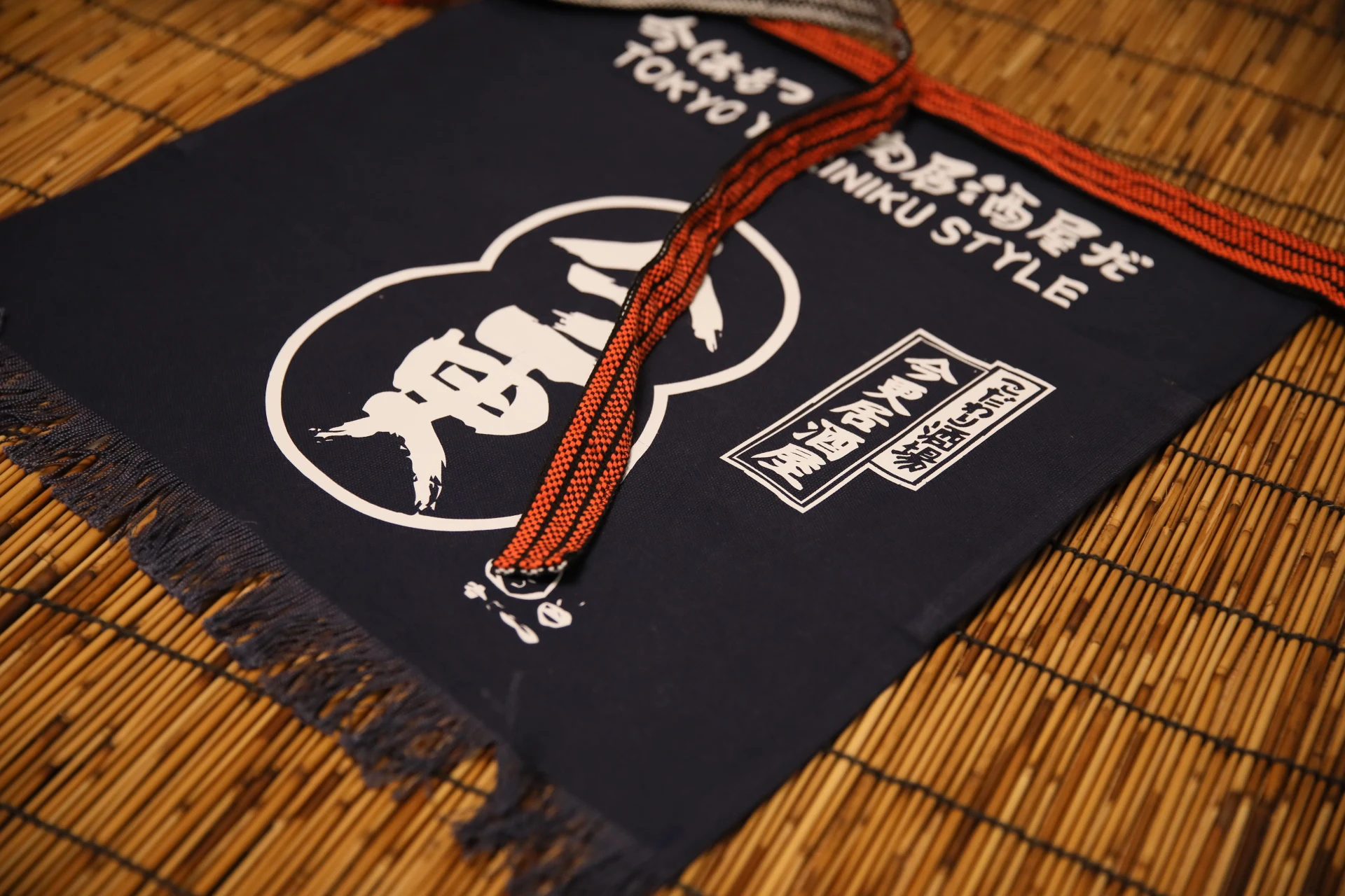 Customized Japanese Style Canvas Apron, Roast Meat Bars, Sushi Dishes, Half-Length Apron, Chef Overalls Decoration, Wall Hanging