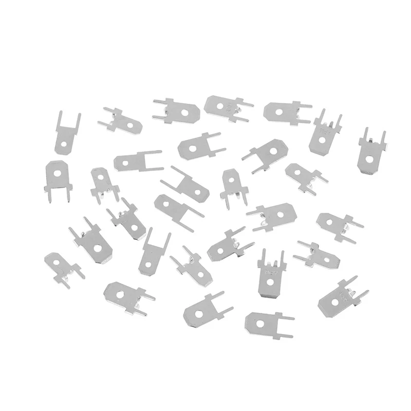 50 Pz 6.3 MM 4.8 MM Inserti Spina Terminale Maschio 250 PCB Capocorda di Saldatura Spessore 0.8 Due Gambe PCB Saldatura Copriletto FAI DA TE Saldatura Reapir parte