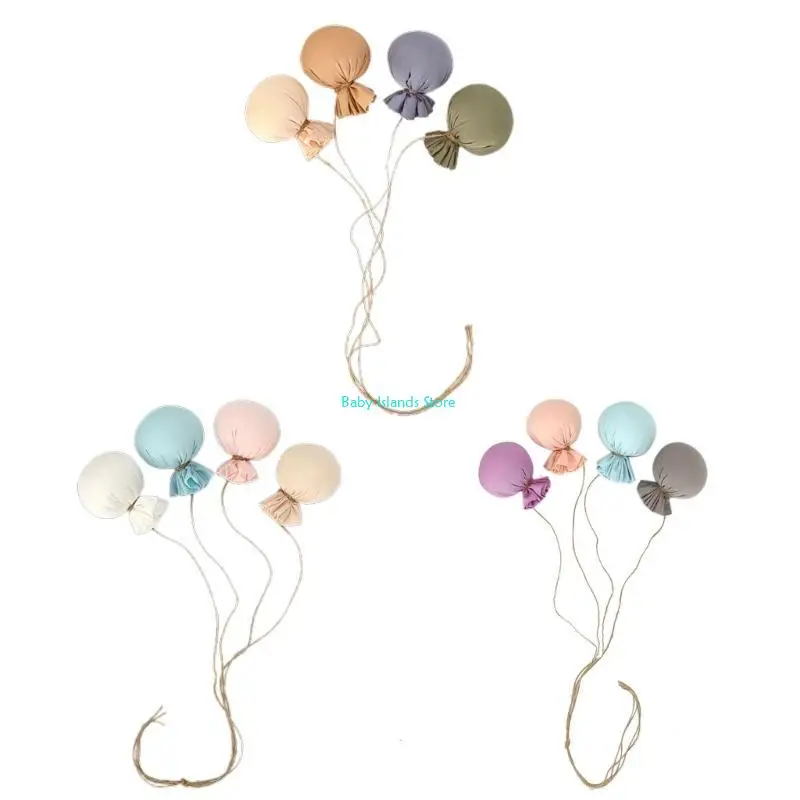 مجموعة بالونات ملونة لحديثي الولادة K92D ملحقات خلفية لالتقاط الصور الفوتوغرافية للأطفال