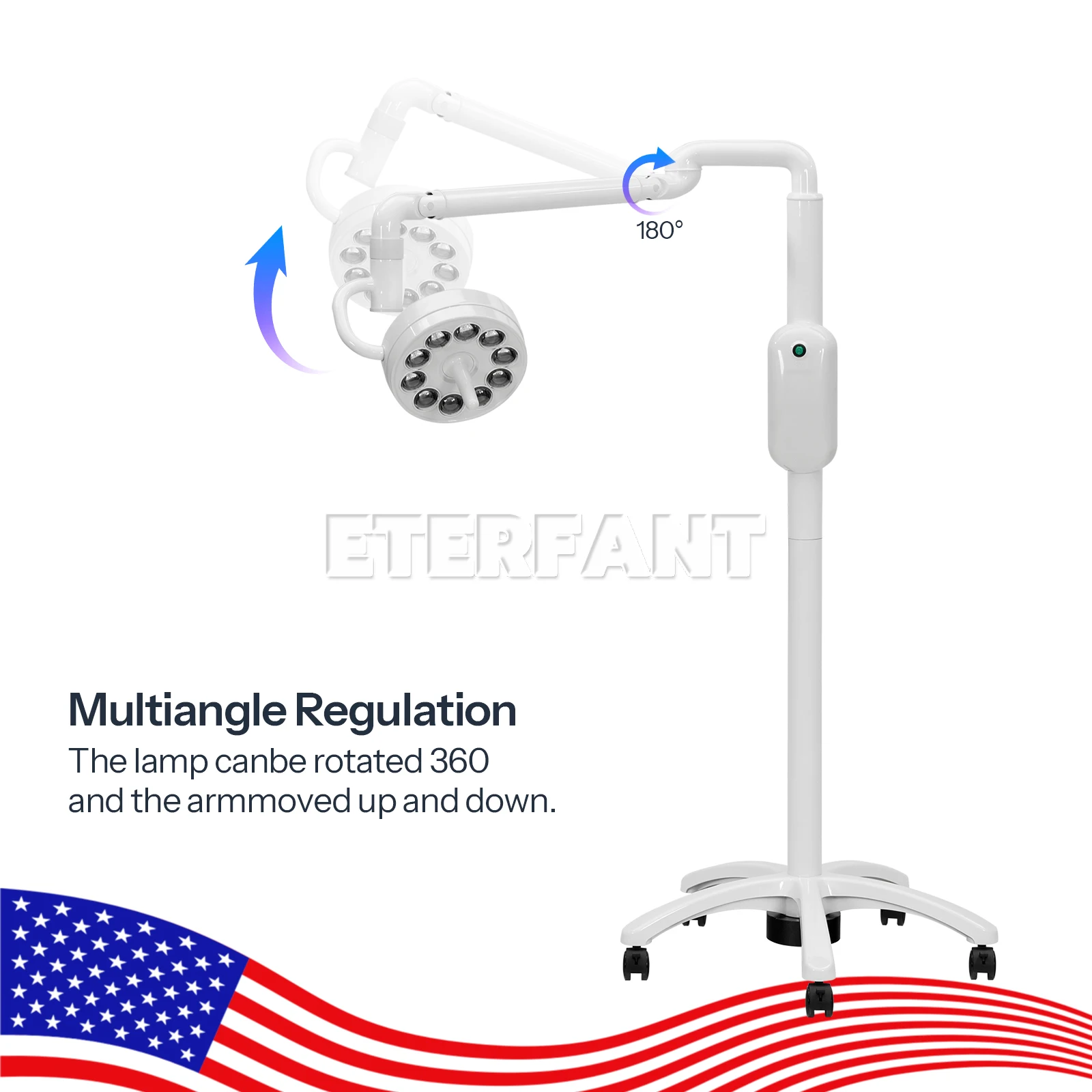 

ETERFANT 55WMobile Stand Dental LED Oral Surgical Light Induction Exam Opertory Lamp Floor-mounted Mobile Type