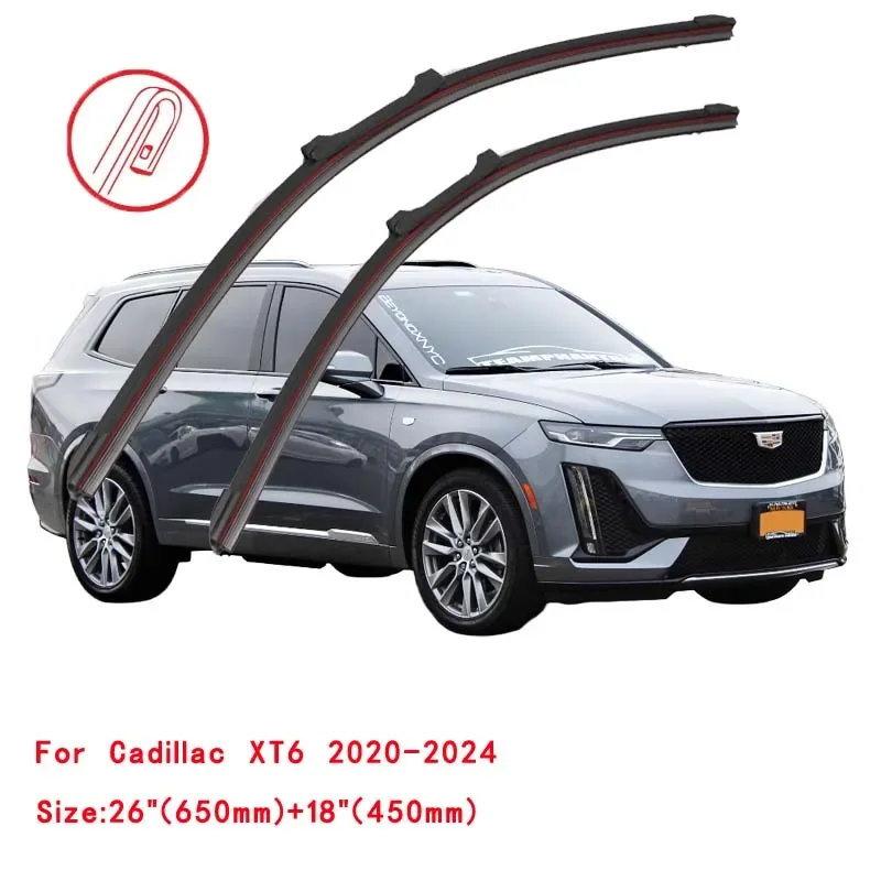 

For Cadillac XT6 SUV 2019 2020 2021 2022 2023 Automobile Parts Accessories 26"+18" Double Rubber Car Windshield Wiper Blades