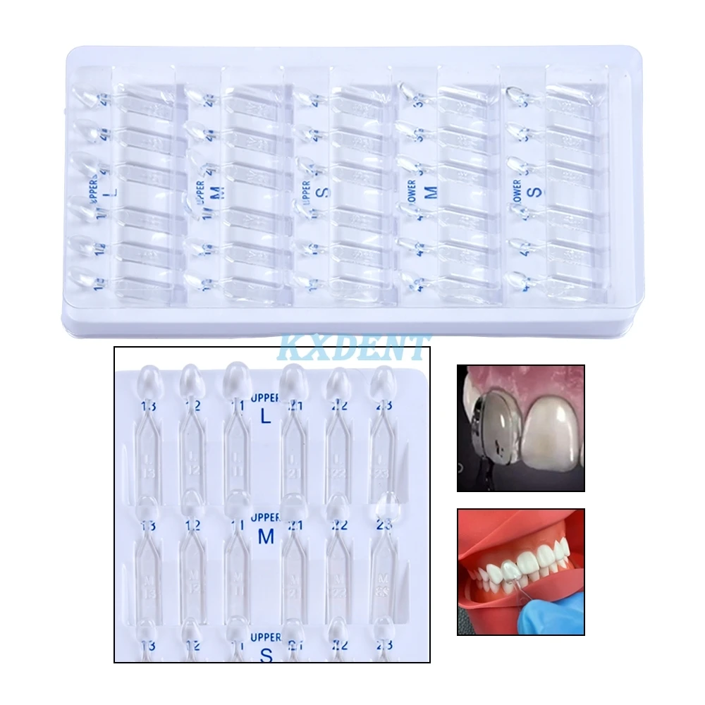 

30Pcs/set Dental Mould Veneer Kit Composite Resin Mold Light Cure Teeth Mould Dentistry Teeth Whitening Accessories Tools