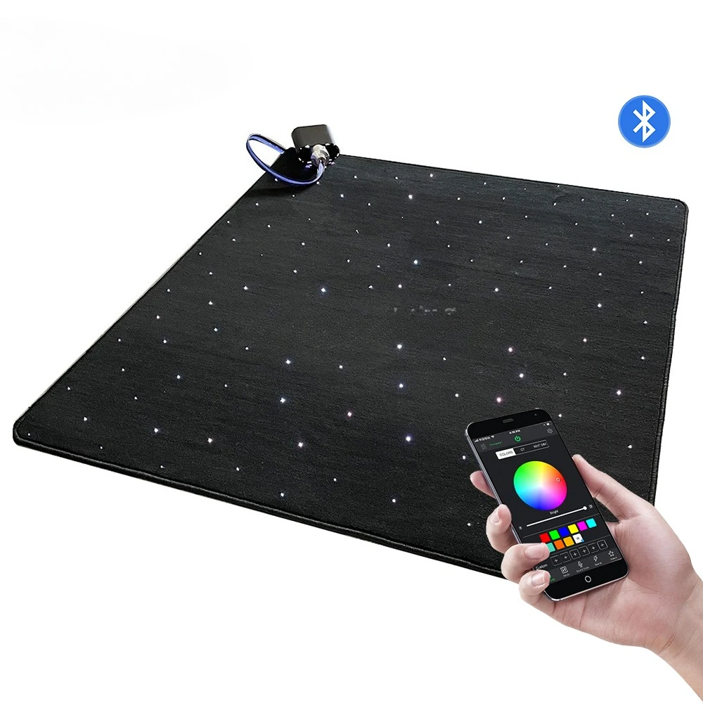 RGBW Color Changing Fiber Fiber Floor Carpet Sensory Room Autism Multicolor Game Mat