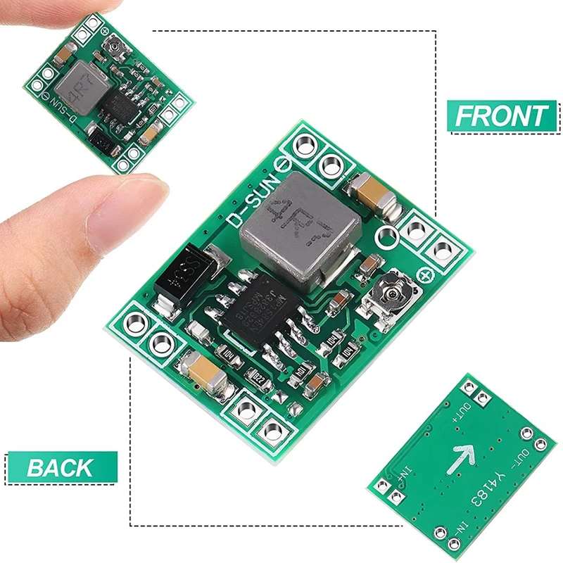 20 Pcs Mini MP1584EN DC-DC Buck Converter Adjustable Power Supply Module 24V To 12V 9V 5V 3V Reduced Voltage Regulator