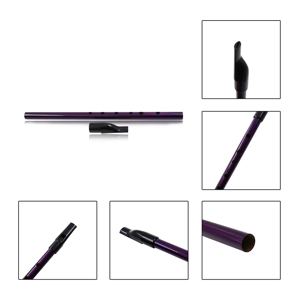 

Irish Whistle Metal Clarinet 6 Hole Soprano Recorder Flute for Beginner Portable Smooth Edges Clear Tone Air Tight No