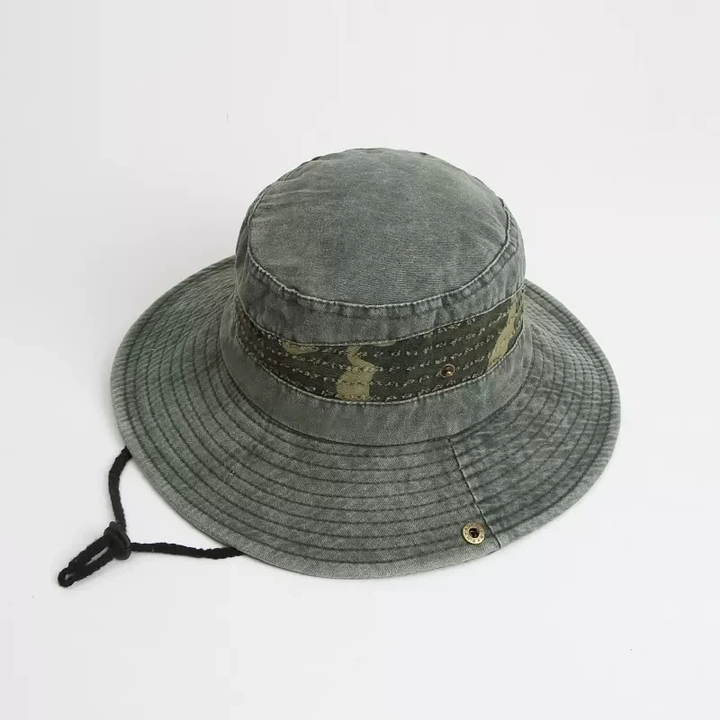 

Classic Cowboy Hat Female Camo Fisherman's Hat Male Large Brim Sunscreen Sun Hat Outdoor Fishing Mountaineering Hat Travel Hat