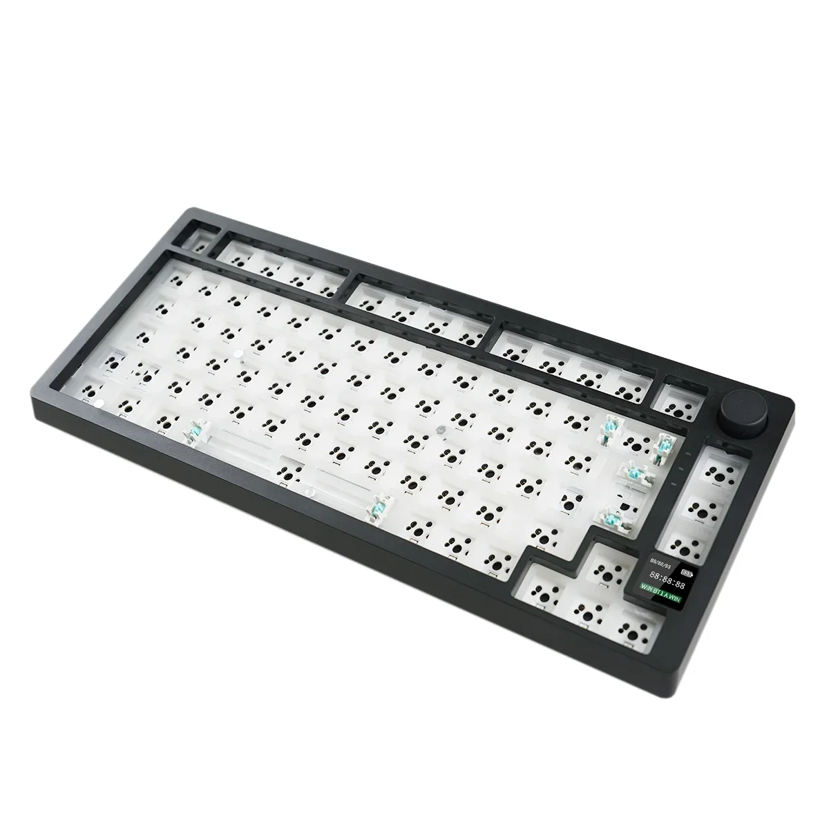 

MK75 Max Mechanical Keyboard Kit AZERTY RGB ISO Mechanical Keyboard Barebone Customizable Display Bluetooth Keyboard Kit