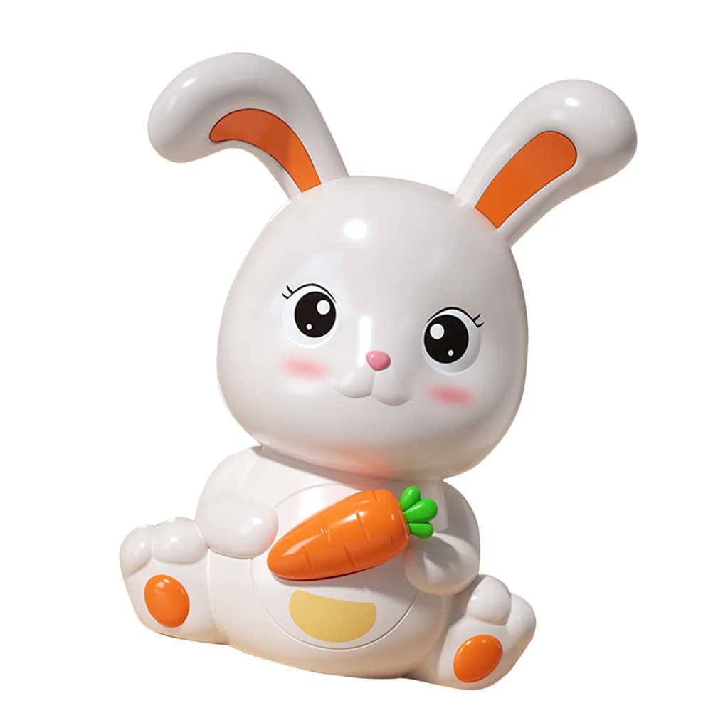 

Adorable Rabbit Money Bank for Kids Fine Crafted Plastic Bunny Coin Jar Lifelike Design for Festival Birthday Christmas Present