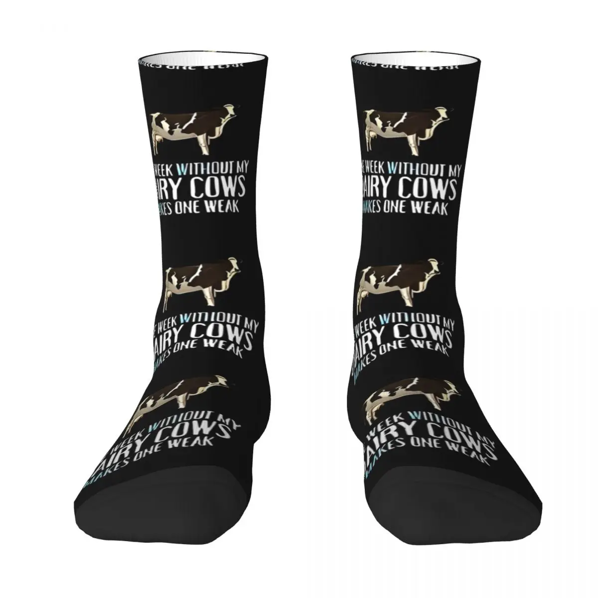 Milk Cow Stockings farm cows Design Gothic Socks Autumn Non Slip Socks Adults Men Running Sports Soft Socks