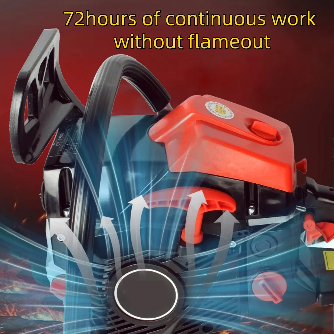 9800W High-Power Chainsaw Logging Saw 87CC 2-Stroke Petrol Chain Saw Cutting Logging Chain Saws Power Tools