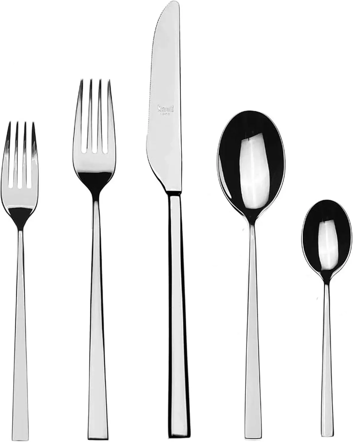 Atena 20 Piece 18/10 Stainless Steel Flatware Set American Style Cutlery for Fine Dining Dishwasher Safe Service for 4