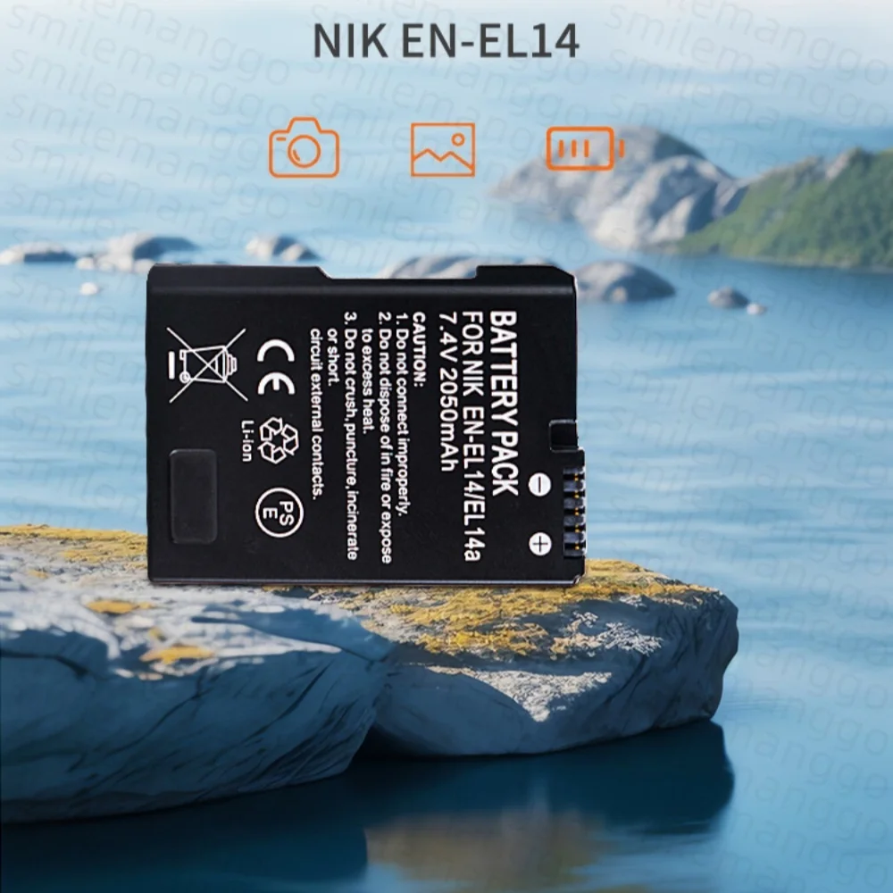 1-10 SZT. Bateria 7.4V EN-EL14 2050mAH Pasuje do aparatów Nikon D3200 D3400 D5100 D5200 D5400 D5600 — zdjęcie produktu 2