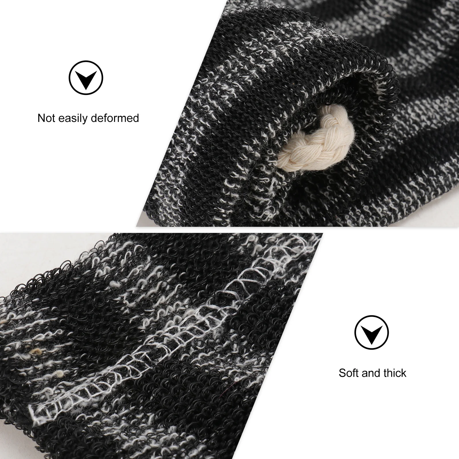 

1pc Long Handle Bath Towel For Body Scrubbing Soft Cleaning Tool With Hanging Rope Bath Scrubber Body Washing