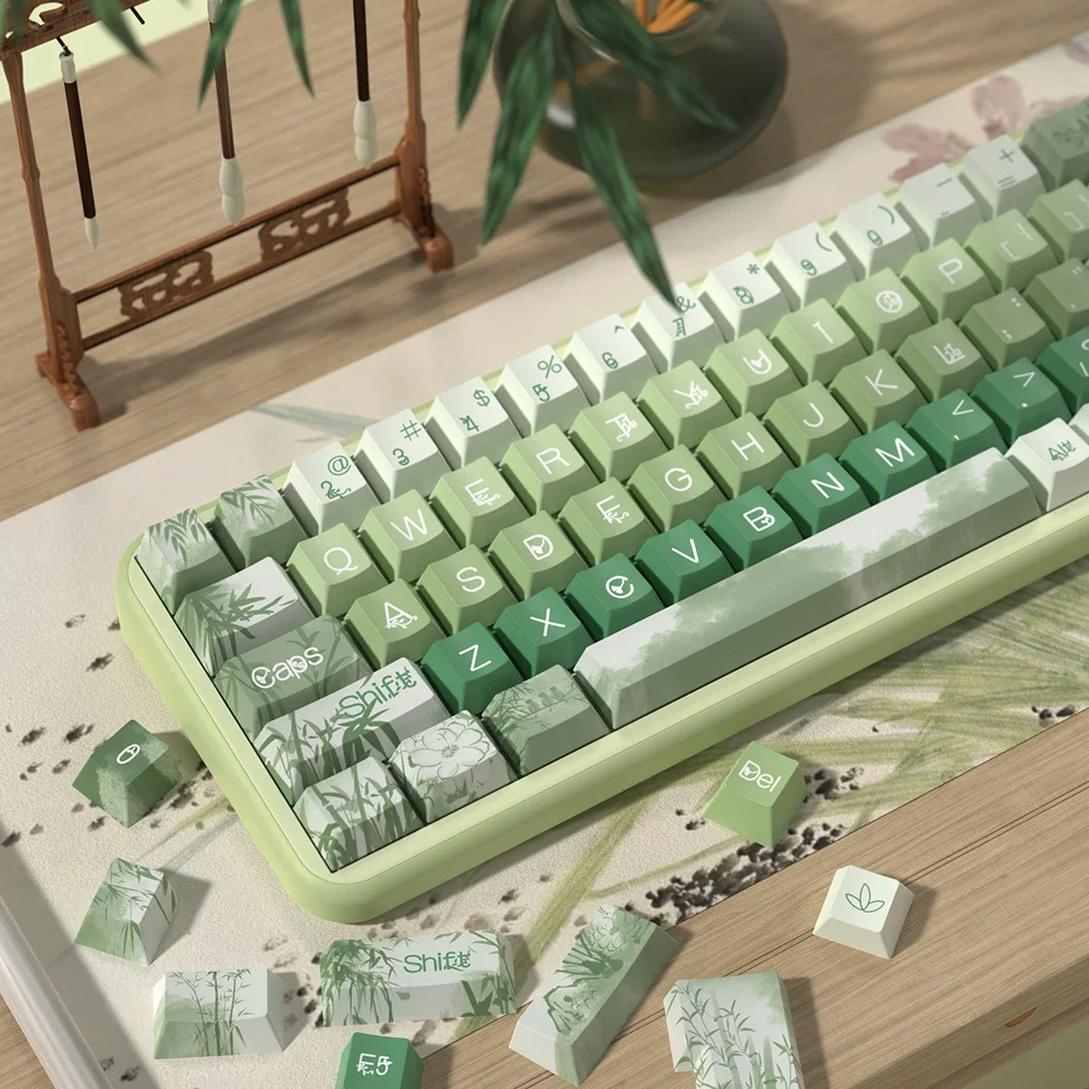 

Bamboo forest ink, original theme keycaps, original factory height, a complete set of Chinese ancient Chinese paintings