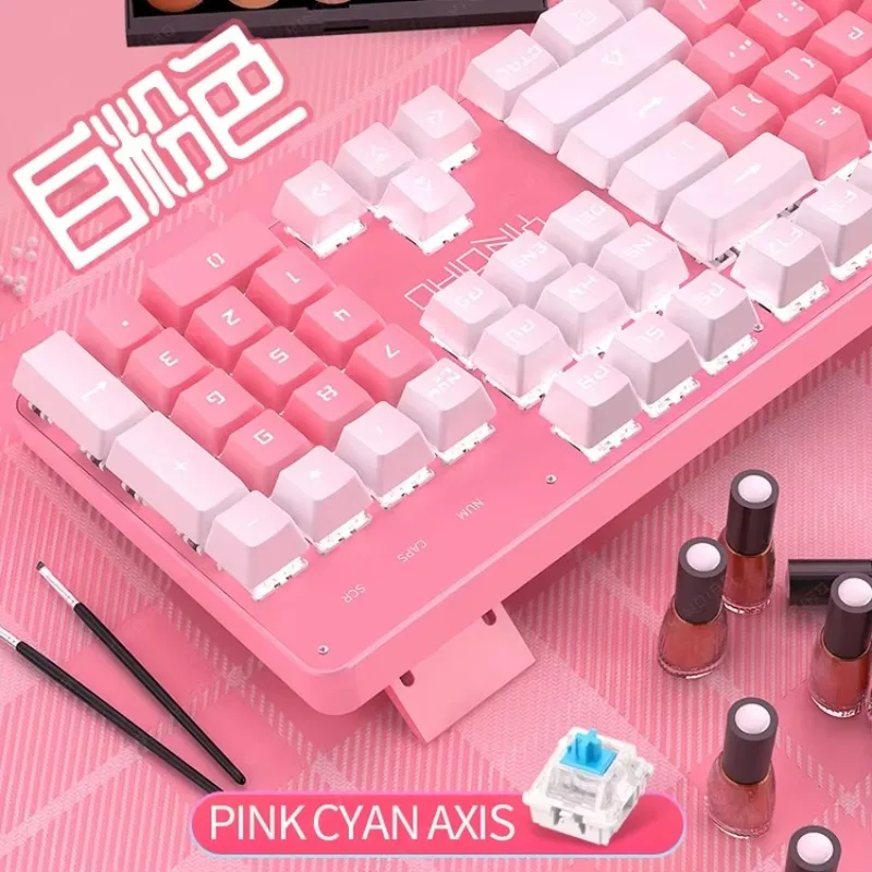 Good Price of Good Quality Pastel Keyboard pink Keyboard Cool Popular pink