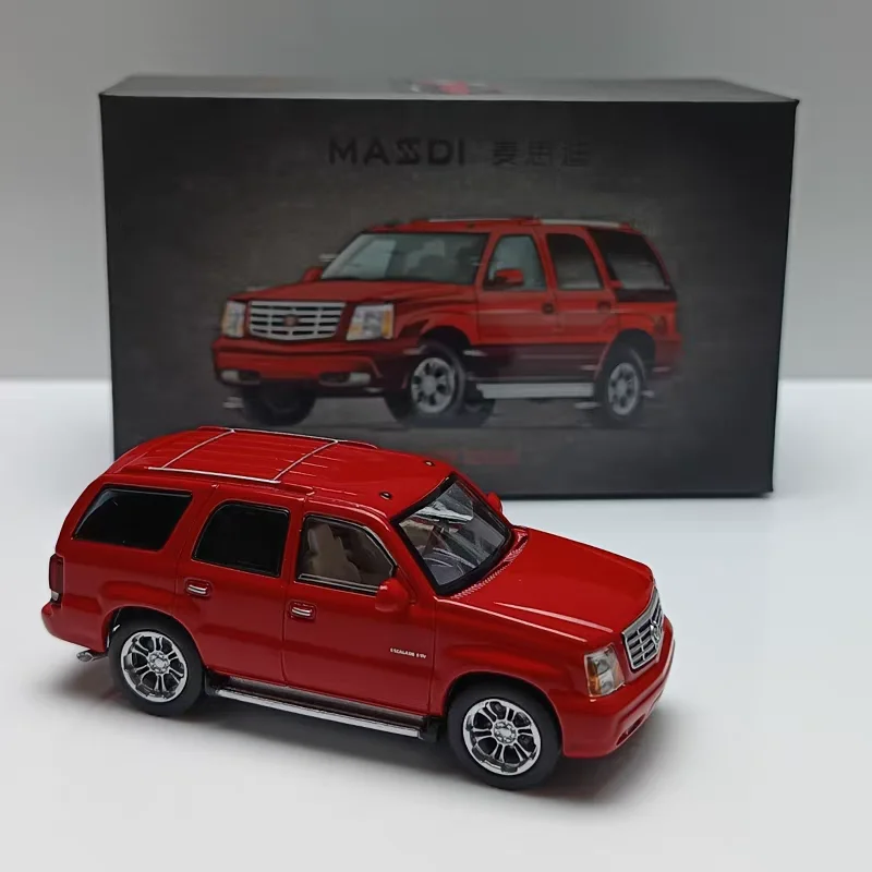 MASDI Cadillac Escalade 2005, Gold, Rot – Off-Road-SUV-Druckguss-Automodell, Ausstellungsstück, Weihnachts-Geschenkspielzeug für Black Friday