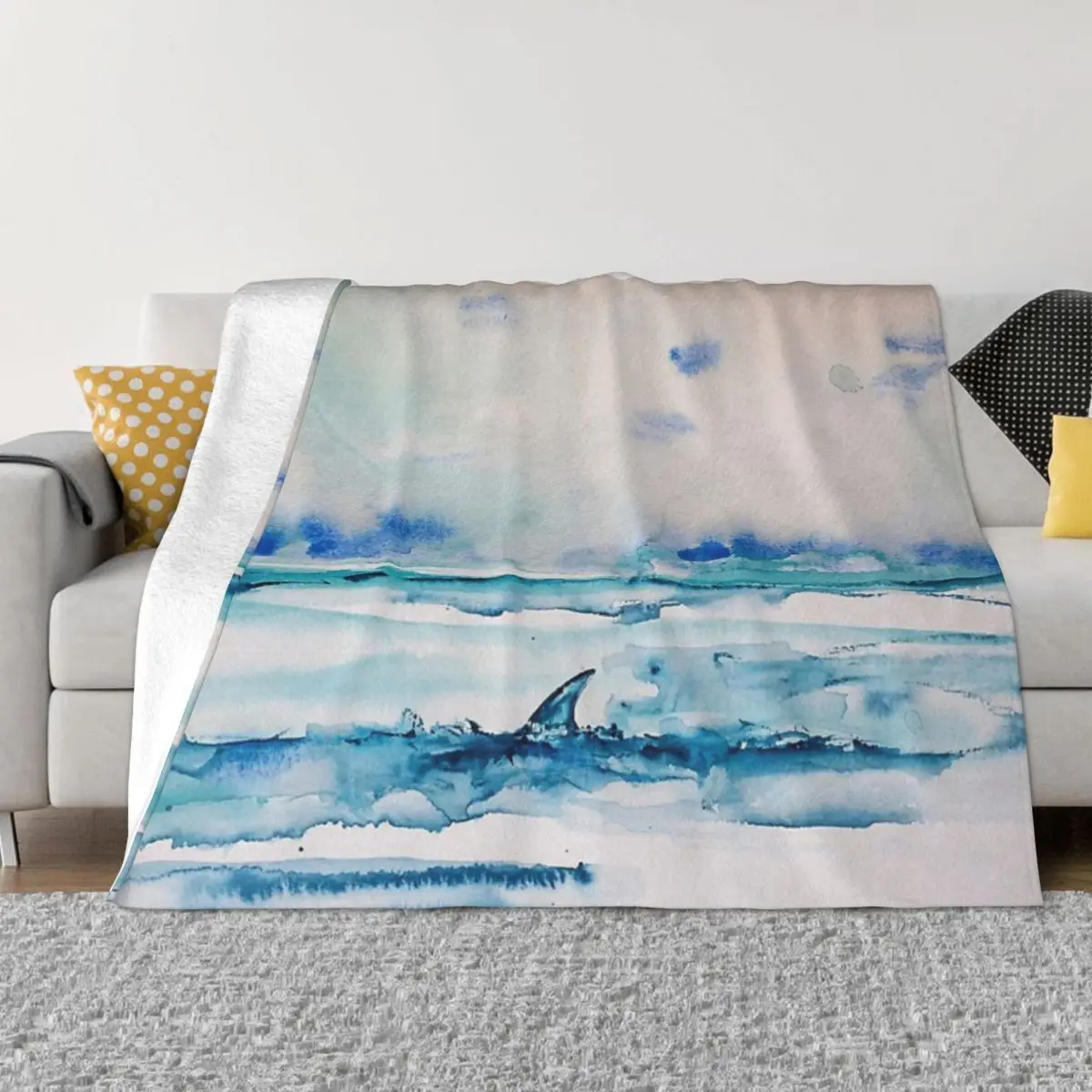 Shark Fin Home Bedroom Winter Blankets Custom Blanket Personalized Throw Blanket