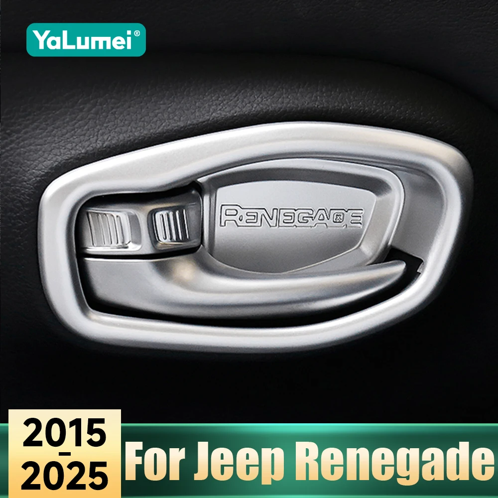 

Для Jeep Renegade 2015-2018 2019 2020 2021 2022 2023 2024 2025 крышка ручки внутренней двери автомобиля декоративная рамка наклейка