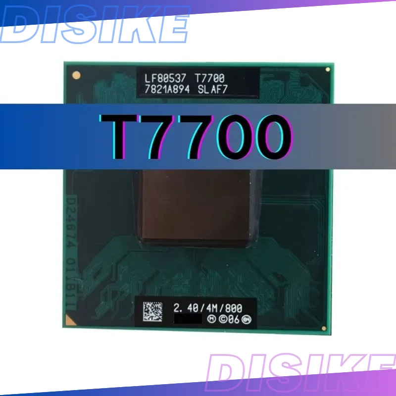 Core 2 Duo T7700 35W SLA43 SLAF7 Socket P Dual-Core Dual-Thread 2.40Ghz 4MB