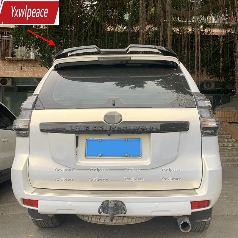 

For Toyota Cruiser Prado FJ150 FJ 150 2010-2018 ABS Plastic Material Unpainted Color Rear Roof Spoiler Trunk Wing