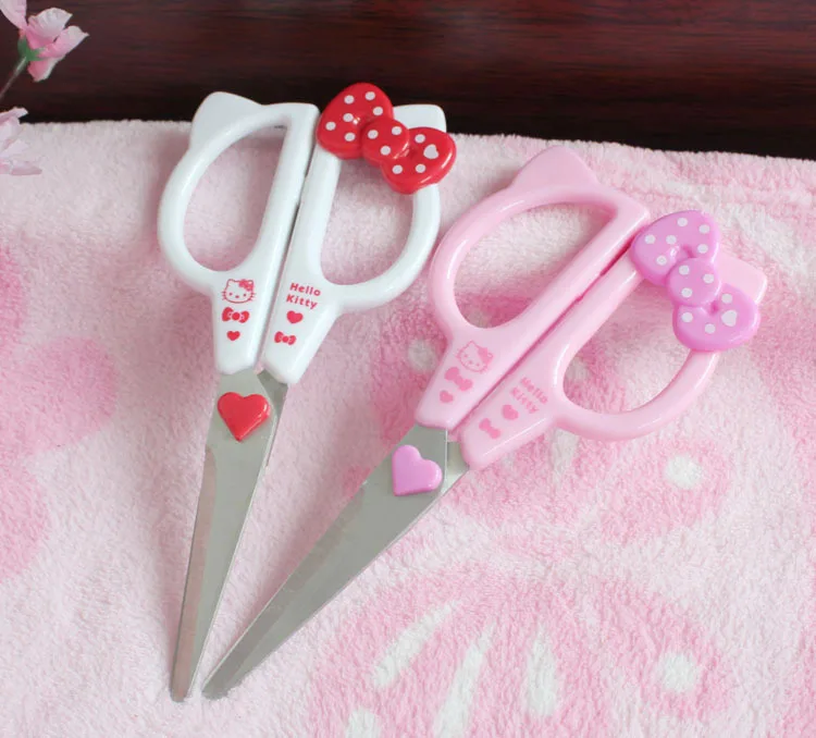 

Anime Sanrio Hello Kitty Hand Made Scissors Kawaii Hello Kitty Art Scissors Kid Stationery School Office Supplies Girls Gifts