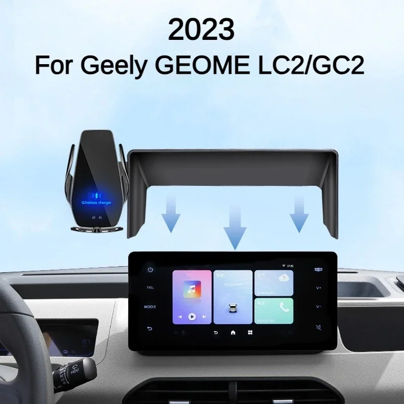 

2023 For Geely GEOME LC2 GC2 LC 2 GC 2 Car Screen Phone Holder Wireless Charger Navigation Modification Interior