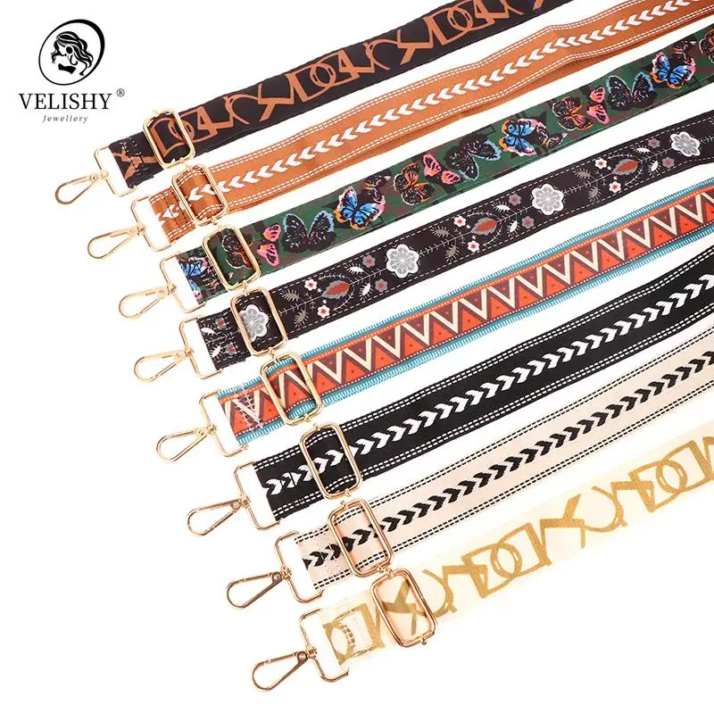 New Style Bag Strap Adjustable Bag Part Accessories For Handbags Leather Belt Wide Rainbow Shoulder Strap Replacement