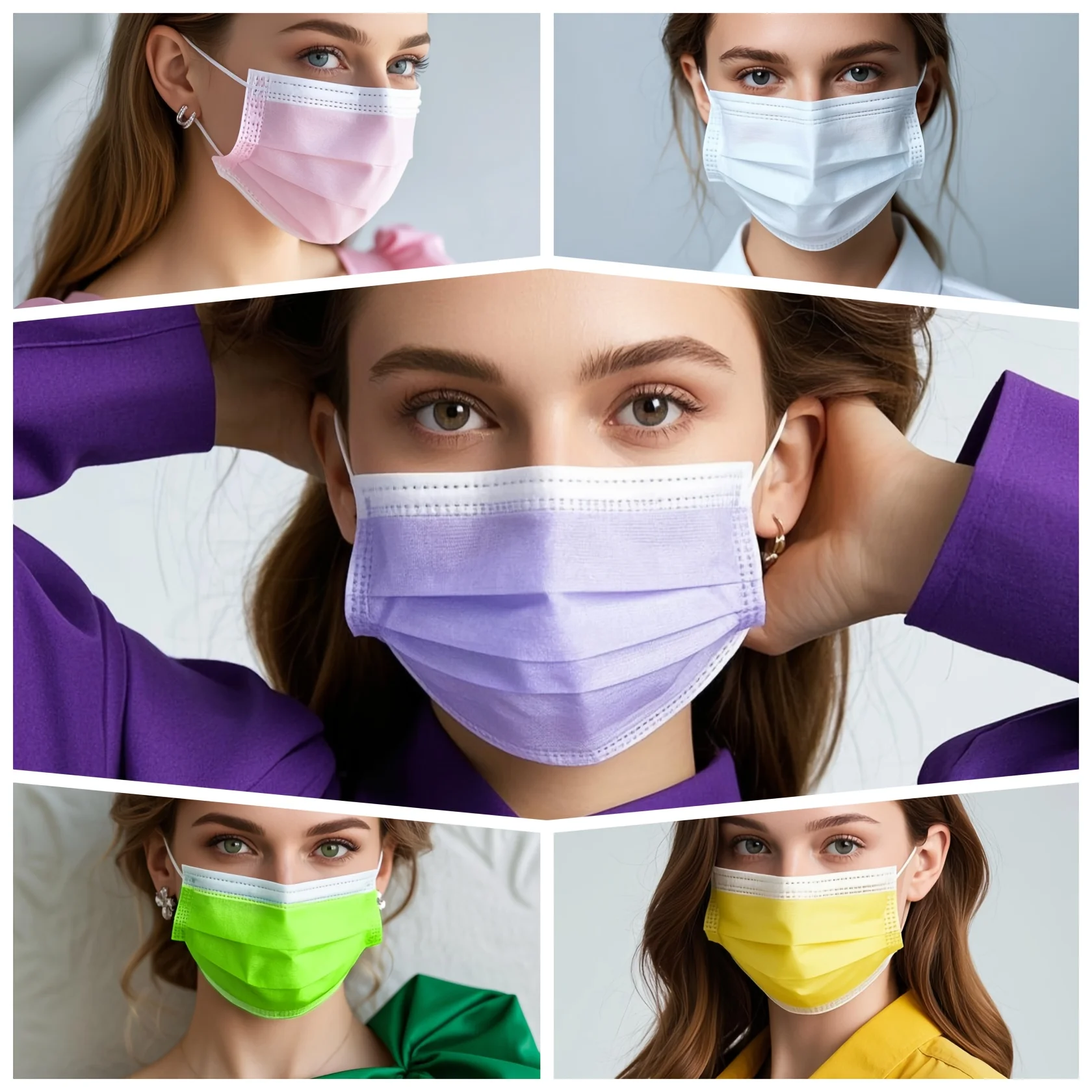 200 máscaras de filtro protetoras descartáveis de 3 camadas, respiráveis e confortáveis, 200/100/50/25/5 unidades com presilhas elásticas para orelha e clipe para ponte nasal - compra em massa barata para uso doméstico