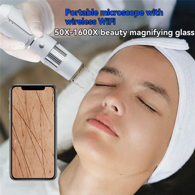 ABGI-Wireless Digital Microscope Endoscope Inspection Camera 50X-1600X Magnification Handheld Mini Smart Phone