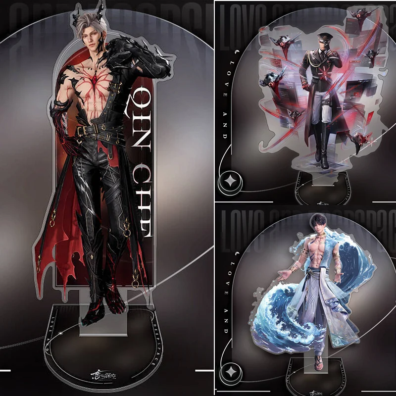 

Latest Love and Deepspace Caleb Acrylic Stand Model Keychain Brooch Cosplay Figure Badge Accessories Backpack Desk Decor Fans
