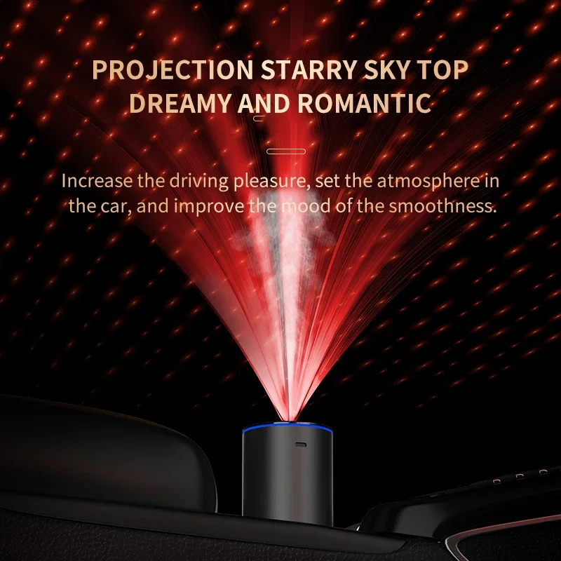 50ml Smart Car Air Purifier Humidifier Diffuser Oil Aroma Portable Scent Spray Air Freshener Black Luxury Car Diffuser