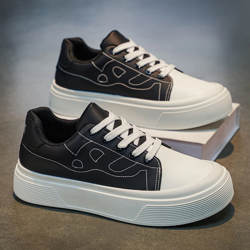 

Spring and summer men's shoes, thick soled, height increasing, low cut, versatile, casual men's shoes, board shoes, fashionable