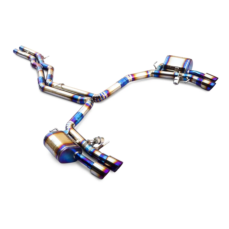 For Audi A6 A7 C8 3.0T 2019-2022 titanium alloy high flow performance intelligent valve exhaust system catback