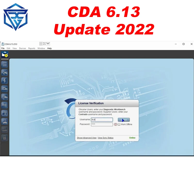 CDA 6.13 CDA6 Engineering Software Work with MicroPod II 2 for FLASH PROGRAMMING AND VIN EDITING for DODGE for CHRYSLER for JEEP