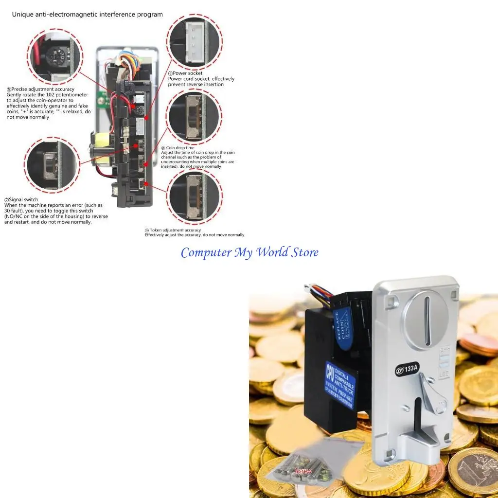 أجزاء أركيد وحدة المعالجة المركزية المقارنة للعملة المعدنية المحدد المميز الإلكتروني #1