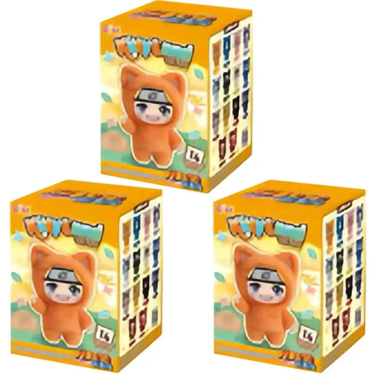 TOPTOY Eaki Naruto V3 Kitten Land Serie Blind Box V2 Pyjama-Plüsch-Vinylfigur Bewegliche Figur Itachi Sasuke Obito Überraschungsspielzeug